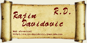 Rajin Davidović vizit kartica
